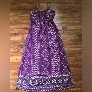 Skies are blue multi colored maxi